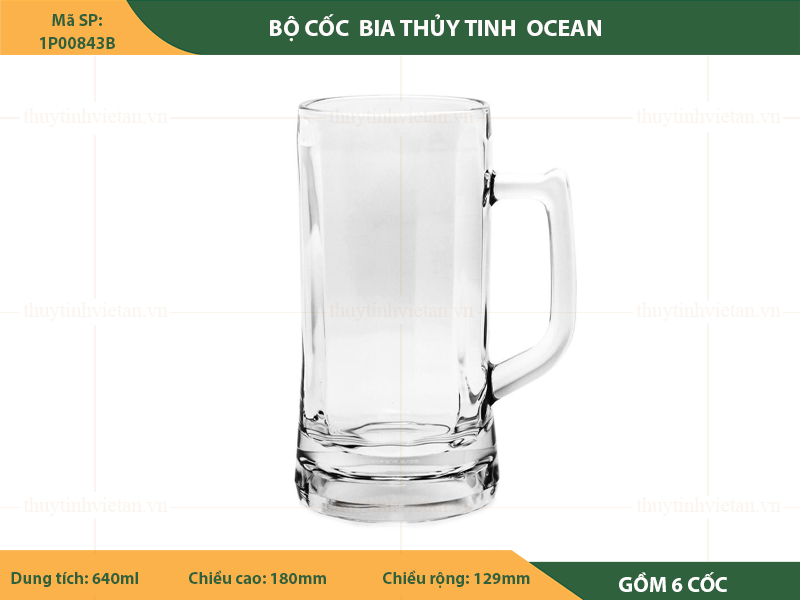 Bộ cốc thủy tinh uống bia Ocean