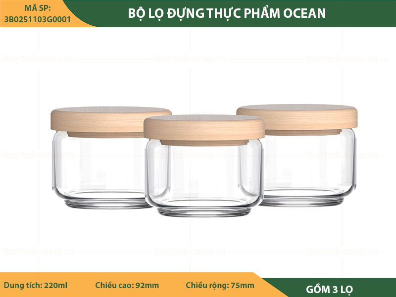 Lọ thủy tinh đựng thực phẩm Ocean