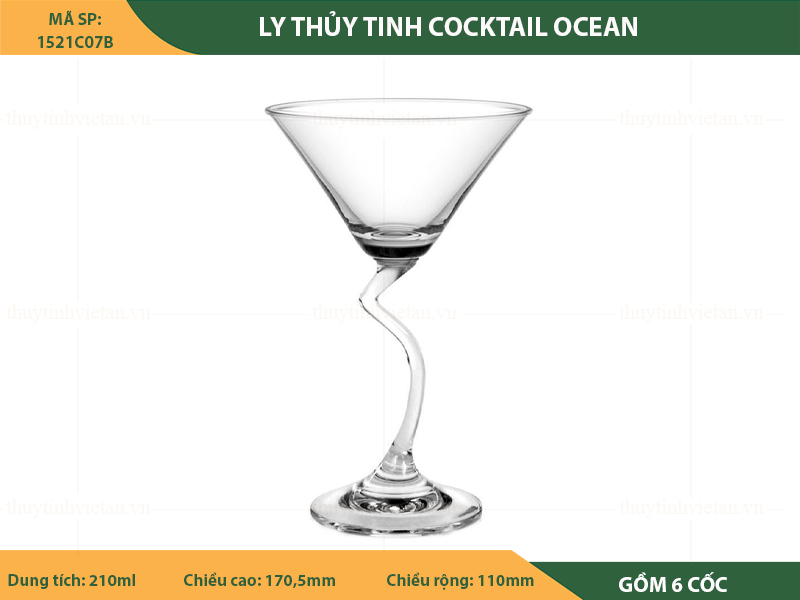 Bộ Ly thuỷ tinh cocktail Ocean