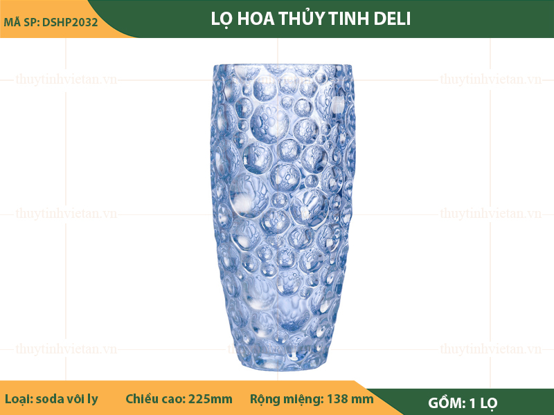 Lọ hoa thủy tinh Deli cao cấp