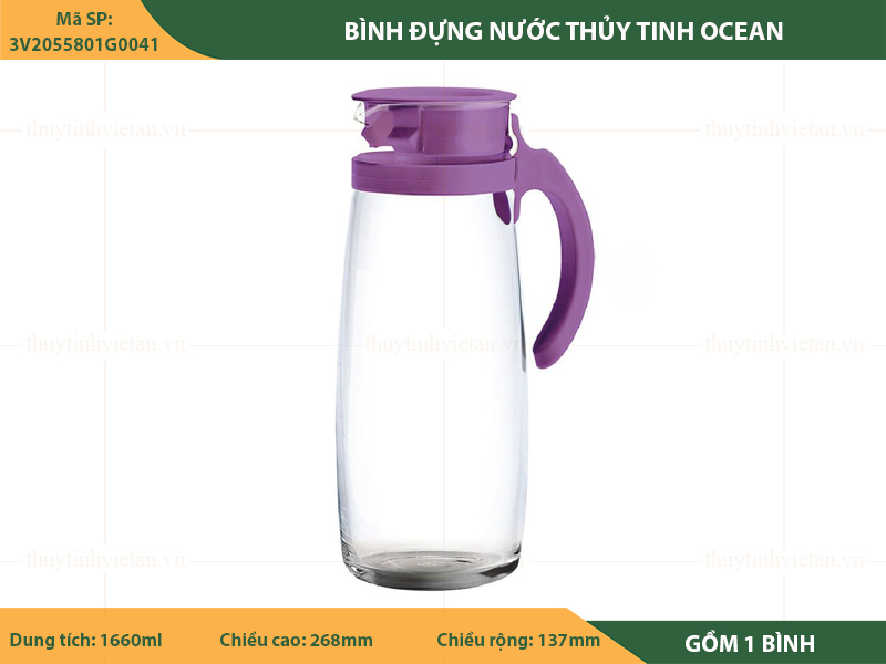 Bình nước thủy tinh ocean