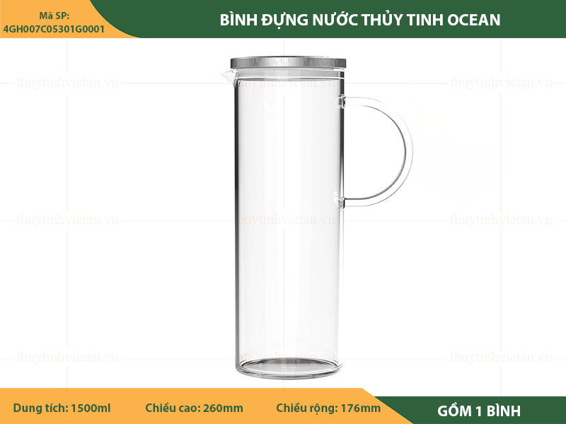 Bình nước thủy tinh ocean