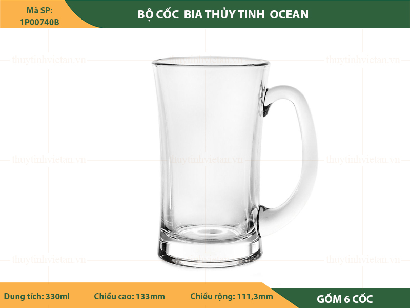 Bộ cốc thủy tinh uống bia Ocean