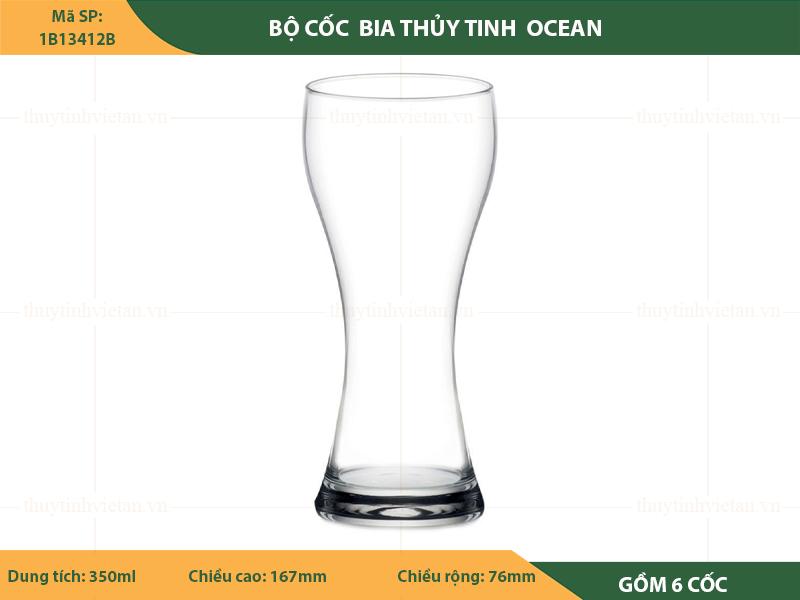 Bộ cốc thủy tinh uống bia Ocean