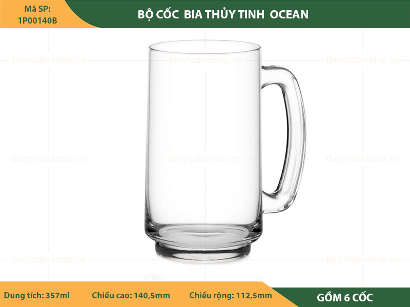 Bộ cốc thủy tinh uống bia Ocean