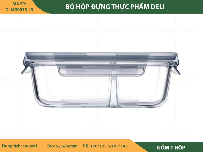 Hộp thủy tinh đựng thực phẩm Deli