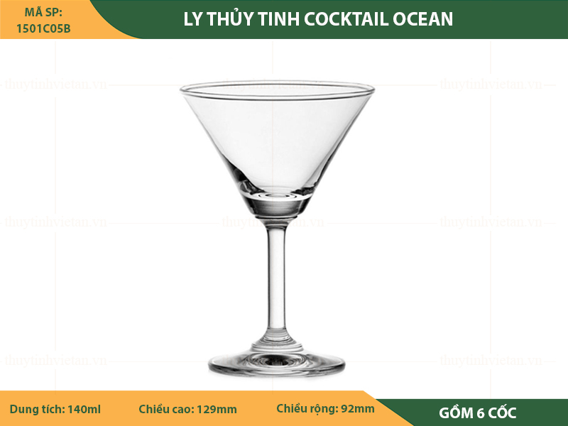 Bộ Ly thuỷ tinh cocktail Ocean