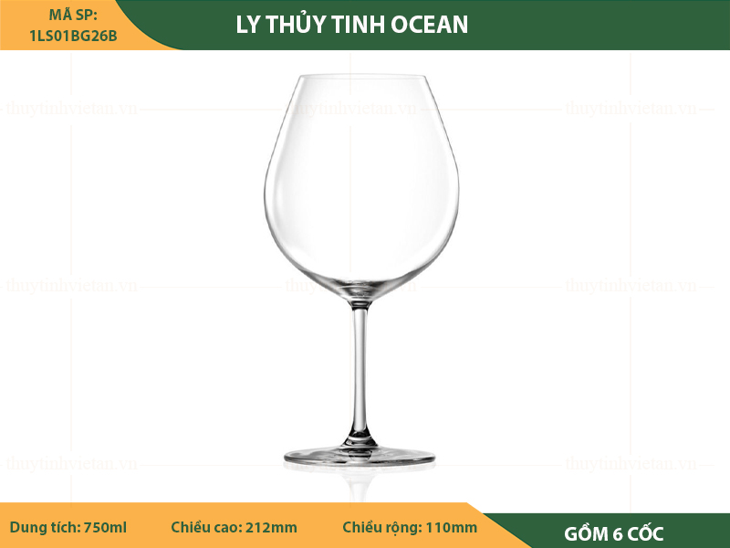 Ly thủy tinh uống rượu vang Ocean