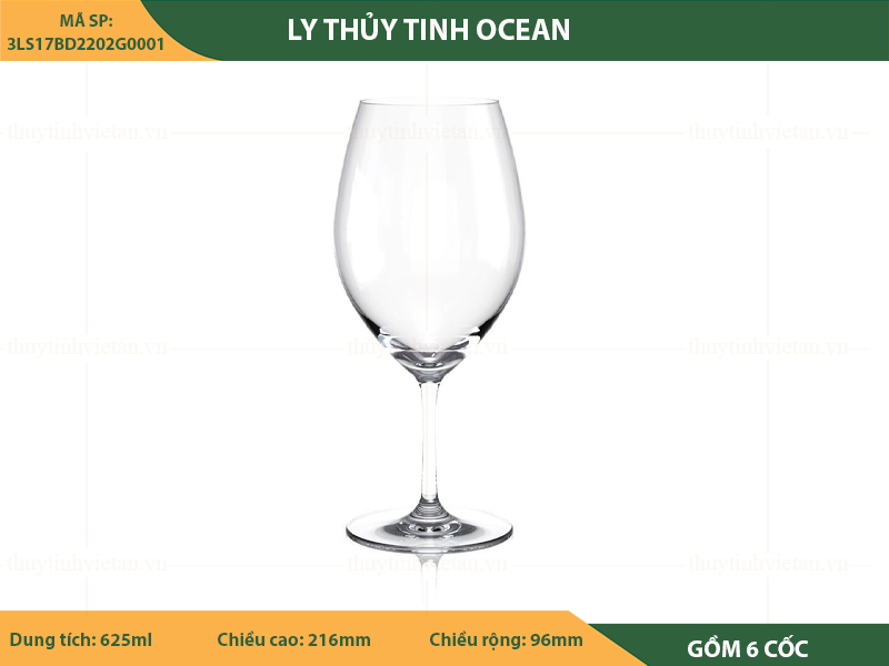 Ly thủy tinh uống rượu vang Ocean