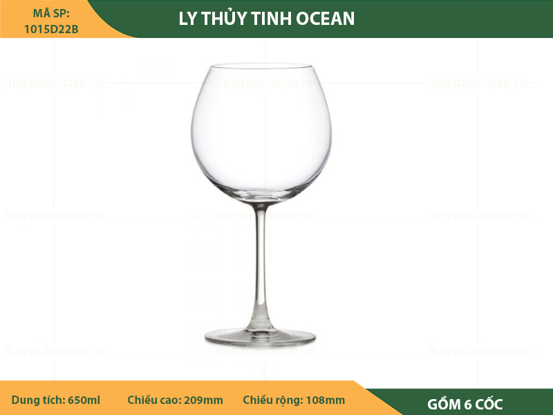 Ly thủy tinh uống rượu vang Ocean