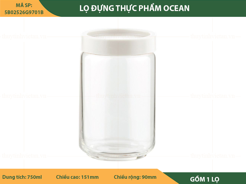 Lọ thủy tinh đựng thực phẩm Ocean